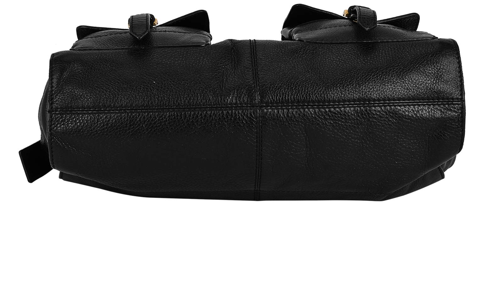 Buckles Detail Tote, &pound;295, Handbags, Black, Leather, Top view